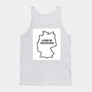 german shepherd origin outline with name Tank Top